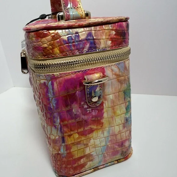 Brahmin Multi Colored.                  Croc-Embossed Leather Crossbody Bag - Picture 7 of 11